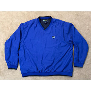 Eddie Bauer Golf Ebtek Windbreaker Jacket Pullover Blue Mesh Lined Large